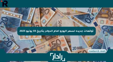 توقعات جديدة لسعر اليورو أمام الدولار بتاريخ 03 يونيو 2025